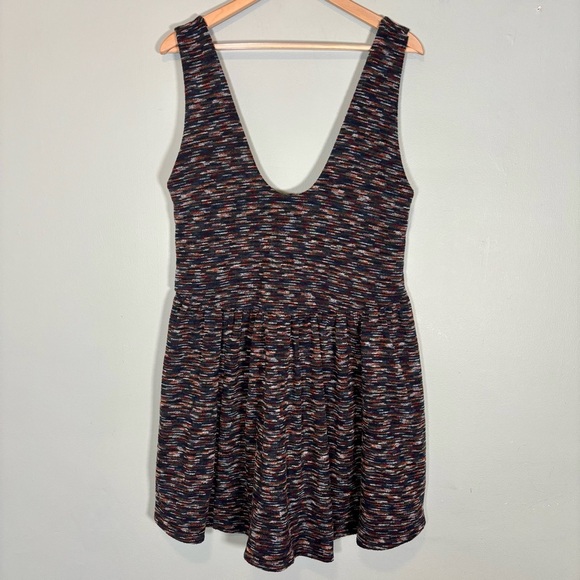 Anthropologie Maeve Knit Mini Jumper Dress-Multicolor Space Dye-Women Large - Picture 3 of 6